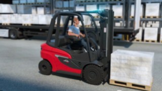 H20 - H35 dizel, LPG ve CNG forkliftin animasyonu